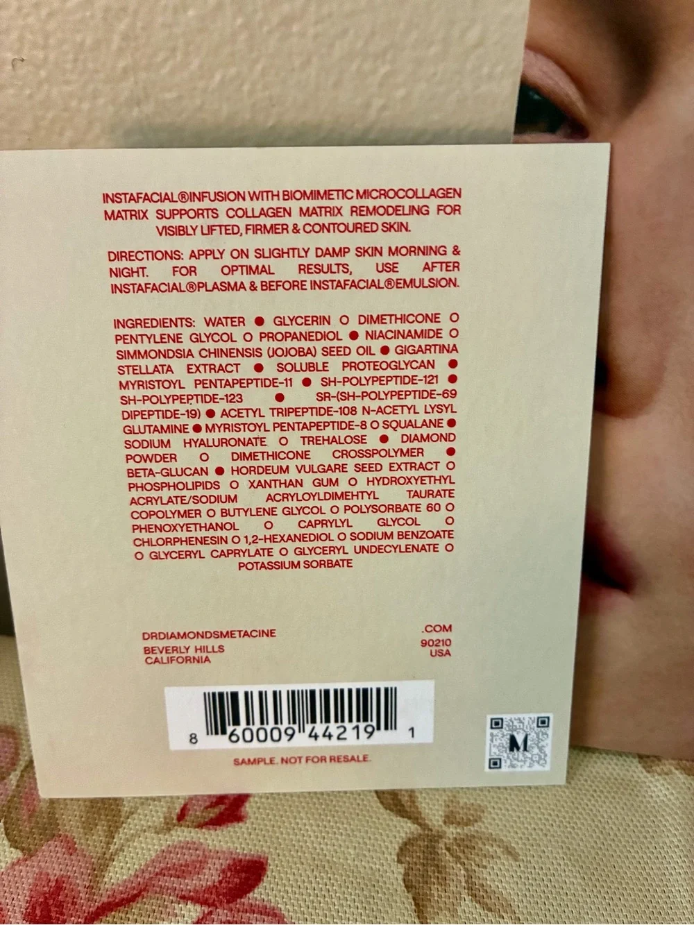 DR. DIAMOND'S METACINE Face Cream Samples